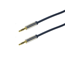 LogiLink audió kábel 3.5 mm Sztereó M/M egyenes, 5 m, kék kábel és adapter