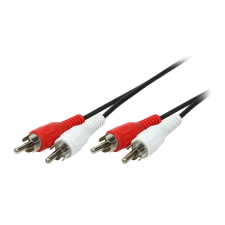 LogiLink Audiokábel, 2xRCA/M - 2xRCA/M, fekete, 2,5 m (CA1039) (CA1039) kábel és adapter