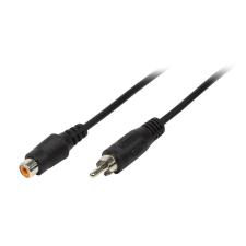 LogiLink Audiokábel, RCA/M - RCA/M, fekete, 10 m kábel és adapter