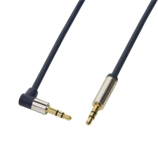 LogiLink CA11100 3,5mm Stereo M/M 90° angled Audio Cable 1m Blue kábel és adapter