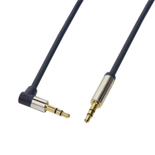 LogiLink CA11300 3, 5mm Stereo M/M 90° angled Audio Cable 3m Blue kábel és adapter