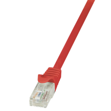 LogiLink CAT5e UTP Patch Kábel 2m Piros kábel és adapter