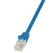 LogiLink CAT5E UTP patch kábel AWG26 10m kék, CP1096U (CP1096U) kábel és adapter