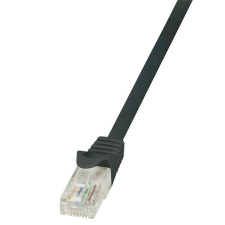 LogiLink Cat5e UTP patch kábel AWG26, 7,5 m fekete (CP1083U) kábel és adapter
