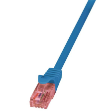 LogiLink CAT6 U/ UTP patch kábel PtimeLine AWG24 LSZH, 1m kék, CQ2036U kábel és adapter