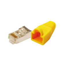 LogiLink CAT-5 Moduláris csatlakozó, árnyékolt, törésgátlóval 100db, sárga egyéb hálózati eszköz