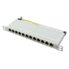 LogiLink Cat.6A Patch Panel 12-port 10", STP, fél egység magasság, szürke