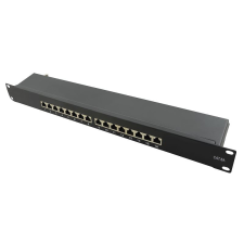 LogiLink Cat.6A patch panel 16-port STP fekete (NP0076) (NP0076) asztali számítógép kellék