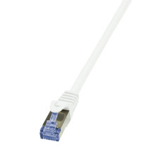 LogiLink CQ4031S S/FTP CAT6a Patch kábel 1m Fehér kábel és adapter
