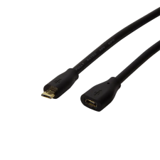 LogiLink CU0123 Micro USB (apa - anya) kábel 2m - Fekete kábel és adapter