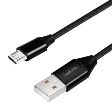 LogiLink CU0143 USB 2.0 kábel, AM to Micro BM, fekete, 0.3m kábel és adapter