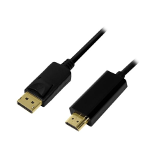 LogiLink CV0126 LOGILINK - DisplayPort cable, DP 1.2 to HDMI 1.4, black, 1m audió/videó kellék, kábel és adapter