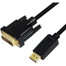  LogiLink DisplayPort 1.2 -&gt; DVI-D M/M adatkábel 2m fekete kábel és adapter