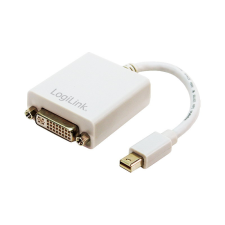 LogiLink DisplayPort adapter, mDP/M-DVI/F, 1080p, fehér, 0,1 m kábel és adapter
