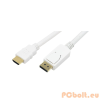 LogiLink Displayport -> HDMI kábel 2m White