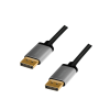 LogiLink DisplayPort kábel, DP/M-DP/M, 4K/60 Hz, alu, 2 m