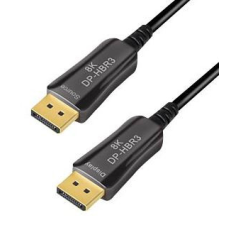 LogiLink DisplayPort kábel, DP/M-DP/M, 8K/60 Hz, AOC, 30 m kábel és adapter