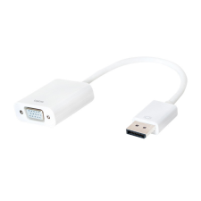 LogiLink DisplayPort kábel, DP/M HD15/F, 1080p, fehér, 0,15 m kábel és adapter