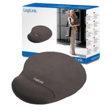 LogiLink Egérpad, géles csuklótámasszal, fekete egérpad
