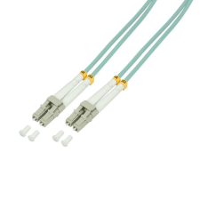 LogiLink Fiber duplex patch kábel OM3 50/125 LC-LC 20m aqua (FP3LC20) kábel és adapter