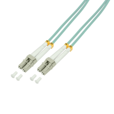 LogiLink Fiber duplex patch kábel, OM3, 50/125 , LC-LC, aqua, 3 m kábel és adapter