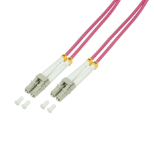 LogiLink Fiber duplex patch kábel, OM4, 50/125 , LC-LC, lila, 30 m kábel és adapter