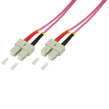 LogiLink Fiber duplex patch kábel OM4 50/125 SC-SC 2m lila (FP4SC02) (FP4SC02) kábel és adapter