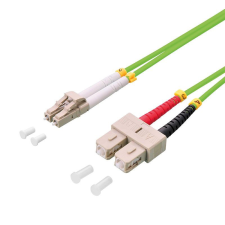 LogiLink Fiber duplex patch kábel OM5 50/125 LC-SC 1m lime zöld (FP5LS01) kábel és adapter