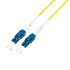 LogiLink Fiber duplex patch kábel, OS2, 9/125 , Uniboot LC-LC, sárga, 1 m kábel és adapter