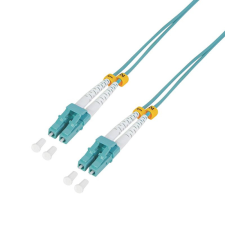 LogiLink Fiber optic duplex patch kábel zöldeskék 2m (FP3LC02) kábel és adapter