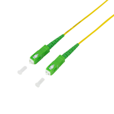 LogiLink Fiber szimplex patch kábel, OS2, SM G.657.A2, SC/APC-SC/APC, 15 m kábel és adapter