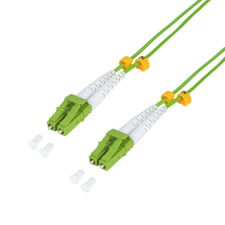 LogiLink FP5LC02 optikai patch kábel LC Duplex 2m - Zöld kábel és adapter