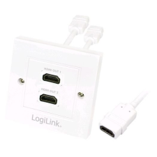 LogiLink HDMI fali lemez 2x HDMI anya (AH0015) kábel és adapter