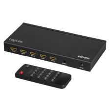 LogiLink HDMI kapcsoló, 4x1 port, multiviewer, 4K/30 Hz, skálázó, RC kábel és adapter