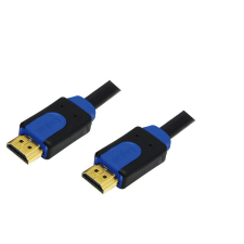 LogiLink HDMI nagy sebességű kábel, 2x HDMI apa, fekete, 2m kábel és adapter