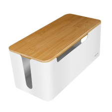 LogiLink Kábeldoboz, 320x140x130 mm, fehér, bambusz tetővel egyéb hálózati eszköz