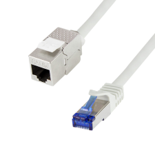 LogiLink Konszolidációs patch kábel, Cat.6A, S/FTP, szürke, 2 m kábel és adapter