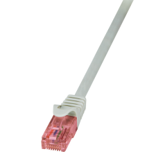 LogiLink LogiLink Patch kábel PrimeLine, Cat.6, U/UTP, szürke, 0,25 m kábel és adapter