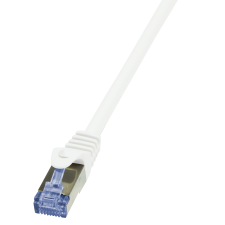 LogiLink LogiLink Patch kábel PrimeLine, Cat.6A, S/FTP, fehér, 0,5 m kábel és adapter