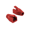 LogiLink Logilink RJ45 feszültségmentesítő védőburkolat, 8 mm, piros, 50 db