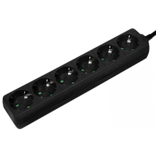 LogiLink LPS238B Elosztó 6 aljzat 1.5m fekete hosszabbító, elosztó