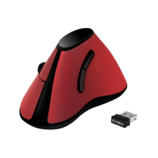 LogiLink Maus, ergonomisch vertikal, Funk 2.4 GHz, rot (TI020) egér