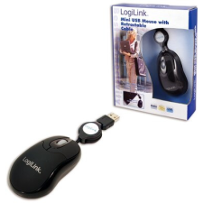 LogiLink Mini USB egér visszahúzható kábellel (ID0016) egér