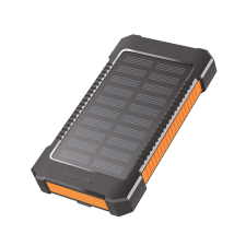 Logilink Napelemes power bank 8000 mAh, zseblámpa, 2x USB-A, narancs-fekete power bank