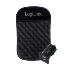 LogiLink PA0118 2x USB-A Autós töltő - Fekete (10.5W) mobiltelefon kellék