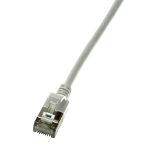 LogiLink Patch kábel, Cat.6A STP TPE SlimLine szürke, 2 m kábel és adapter