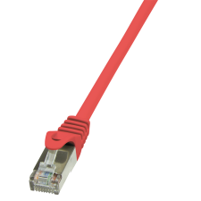 LogiLink Patch kábel Econline, Cat.5e, F/UTP, piros, 0,25 m kábel és adapter