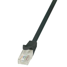LogiLink Patch kábel Econline, Cat.5e, U/UTP, fekete, 0,5 m kábel és adapter