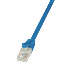 LogiLink Patch kábel Econline, Cat.5e, U/UTP, kék, 10 m kábel és adapter
