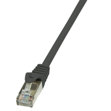 LogiLink Patch kábel Econline, Cat.6, F/UTP, fekete, 7,5 m kábel és adapter